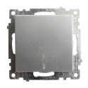 Выключатель 1-клавишный c индикатором (механизм), 250В, 10А, серия Катрин, серебро, GLS10-7101-03 ST
