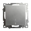 Выключатель 1-клавишный c индикатором (механизм), 250В, 10А, серия Катрин, серебро, GLS10-7101-03 ST