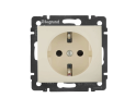 Розетка СП 1-м c з/к с шторк. механизм (сл. кость) Valena Legrand 774321
