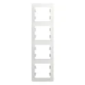 GLOSSA 4-постовая РАМКА, вертикальная, БЕЛЫЙ Systeme Electric GSL000108