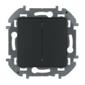 Выключатель двухклавишный - INSPIRIA - 10 AX - 250 В~ - антрацит Legrand 673623