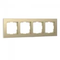 Рамка на 4 поста (шампань алюминий) Aluminium W0041711 Werkel a052315