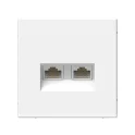 ARTGALLERY РОЗЕТКА двойная компьютерная RJ45+RJ45, кат.6А, механизм, ЛОТОС GAL00138 Systeme Electric