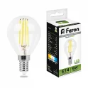Лампа светодиодная, (5W) 230V E14 4000K, LB-61 Feron 25579