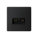 ARTGALLERY РОЗЕТКА двойная компьютерная RJ45+RJ45, кат.6А, механизм, КАРБОН GAL0010 Systeme Electric