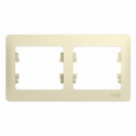 GLOSSA 2-постовая РАМКА, горизонтальная, БЕЖЕВЫЙ Systeme Electric GSL000202