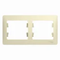 GLOSSA 2-постовая РАМКА, горизонтальная, БЕЖЕВЫЙ Systeme Electric GSL000202
