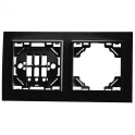 Рамка двухместная горизонтальная, Эрна, черный STEKKER PFR00-9002-03 39483