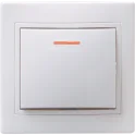 KVARTA Выключ. 1-кл. с инд. 10А ВС10-1-1-КБ бел. IEK EVK11-K01-10-DM