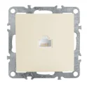 Розетка компьютерная одноместная (механизм) RJ-45, серия Эрна, слоновая кость, PST00-9107-02 STEKKER