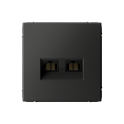 ARTGALLERY РОЗЕТКА двойная компьютерная RJ45+RJ45, кат.6А, механизм, БАЗАЛЬТ GAL001 Systeme Electric