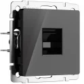 Розетка Ethernet RJ-45 (черный акрил) W1181048 Werkel a064046