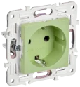 SKANDY Розетка с заземлением без защитных шторок 16А SK-R05G мятный IEK SK-R11-16-K06