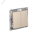 ATLASDESIGN 2-клавишный ПЕРЕКЛЮЧАТЕЛЬ, сх.6+6, 10АХ, механизм, ПЕСОЧНЫЙ Systeme Electric ATN001265