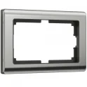 Рамка для двойной розетки (глянцевый никель) Metallic W0081602 Werkel a051003