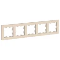 ATLASDESIGN 5-постовая РАМКА, универсальная, БЕЖЕВЫЙ Systeme Electric ATN000205