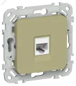 FLITE Розетка компьютерная RJ45 категория 5Е UTP РК5е-1-0-ФлО оливковый IEK FI-K12-1-K26