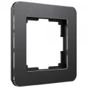 Рамка на 1 пост Platinum черный алюминий W0012608 Werkel a059211