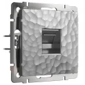 Розетка Ethernet RJ-45 (серебряный) Hammer W1281006 Werkel a052071