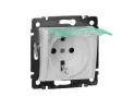 Розетка СП 1-м c з/к с шторк. с крышкой IP44 механизм (белый) Valena Legrand 774220