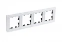 ATLASDESIGN NATURE 4-постовая РАМКА, ОРГАНИЧЕСКОЕ СТЕКЛО БЕЛЫЙ Systeme Electric ATN320104