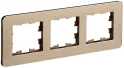 BRITE Рамка 3 поста РУ-3-1-Бр металл шампань RE AL IEK BR-M32-M-21-K37