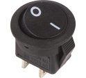 Выключатель клавишный круглый 250V 3А (2с) ON-OFF черный Micro REXANT (10/10/1000) Rexant 36-2510