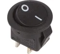 Выключатель клавишный круглый 250V 3А (2с) ON-OFF черный Micro REXANT (10/10/1000) Rexant 36-2510