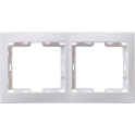KVARTA Рамка 2-мест. горизонт. РГ-2-КБ бел. IEK EMK20-K01-DM