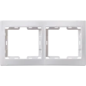 KVARTA Рамка 2-мест. горизонт. РГ-2-КБ бел. IEK EMK20-K01-DM