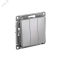 ATLASDESIGN 3-клавишный ВЫКЛЮЧАТЕЛЬ, сх.1+1+1, 10АХ, механизм, АЛЮМИНИЙ Systeme Electric ATN000331