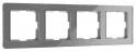 Рамка на 4 поста Acrylic графит W0042704 Werkel a062132