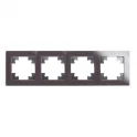 Рамка 4-местная, стекло, серия Катрин, GFR00-7004-04, шоколад STEKKER 39538