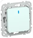 FLITE Выключатель 1-клавишный проходной с индикацией 10А ВС61-1-1-ФлХЛ холодный лед FI-V12-1-10- IEK