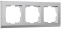 Рамка на 3 поста Stark (серебряный матовый) W0031865 Werkel a063455
