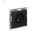 Розетка ATLASDESIGN без заземления со шторками 16А механизм карбон Systeme Electric ATN001049