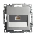 Розетка компьютерная 1-местная RJ-45 (механизм), серия Катрин, GLS00-7107-03, серебро STEKKER 39585