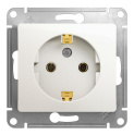 Glossa Перламутр Розетка с/з, 16А Systeme Electric GSL000643