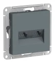 ATLASDESIGN РОЗЕТКА двойная компьютерная RJ45+RJ45, кат.5Е, механизм, ГРИФЕЛЬ ATN00 Systeme Electric