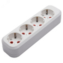 Розетка переносная разборная 4-местная с/з PST16-410-20, белый STEKKER 39012