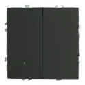 Выключатель СП 2-м с подсв. механизм (черный уголь) soft touch Эмили RSW10-5102-05 STEKKER 49838