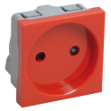 РКС-20-22-П-К Розетка без з/к 2к (2 мод) ПРАЙМЕР красная IEK CKK-40D-RSK2-K04-K