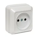 Рим Розетка 1-местная 10А без заземления белая EKF ENR10-022-10