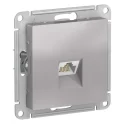 ATLASDESIGN РОЗЕТКА компьютерная RJ45, кат. 5Е, механизм, АЛЮМИНИЙ Systeme Electric ATN000383