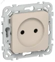 FLITE Розетка без заземления без защитных шторок 10А РС01-0-ФлЛ льняной IEK FI-R10-10-K88