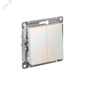 ATLASDESIGN 2-клавишный ПЕРЕКЛЮЧАТЕЛЬ, сх.6+6, 10АХ, механизм, ЖЕМЧУГ Systeme Electric ATN000465