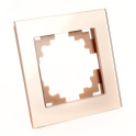 Рамка 1-местная, стекло, серия Катрин, GFR00-7001-02, шампань STEKKER 39527