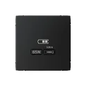 ARTGALLERY USB РОЗЕТКА тип-С 65Вт высокоскор.заряд. QC, PD, механизм, КАРБОН GAL001 Systeme Electric