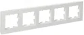 BRITE Рамка 5 постов РУ-5-Бр белый рифленый IEK BR-M52-51-K01