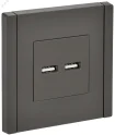 FORTE&PIANO Розетка USB A+A 3,1А FP349 серый IEK FP-U21-D31-K03